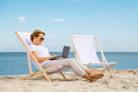 Trabalho online em dispositivos móveis